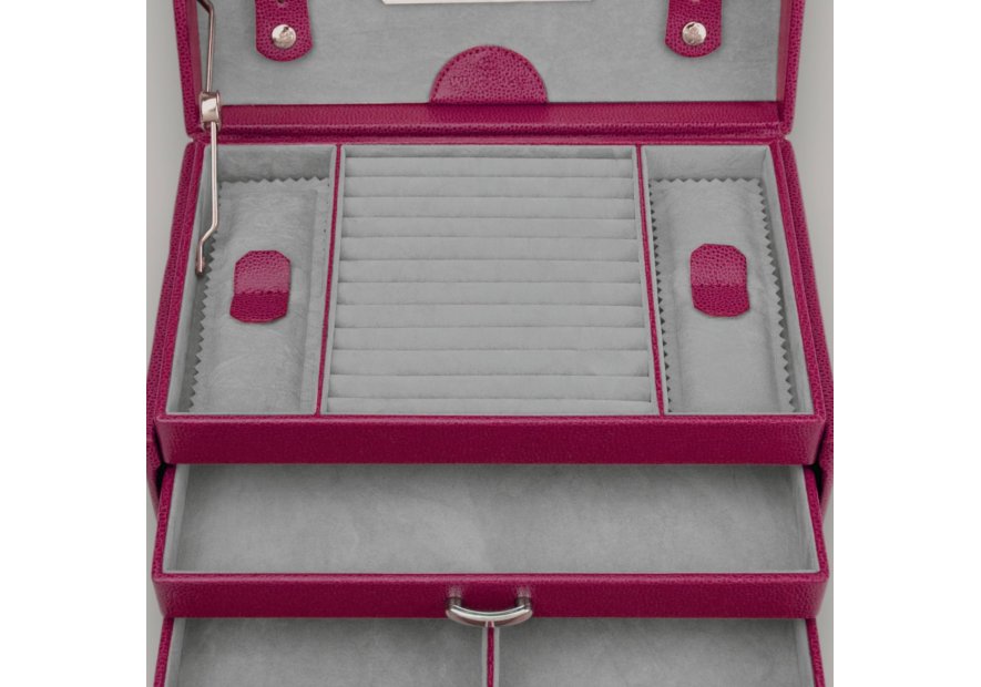 sacher 3853 - POLYURÉTHANE - BERRY coffret bijoux windrose beluga 3 tiroirs coffret bijoux