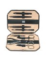 sacher 3862 - CUIR DE VACHETTE - NOIR trousse manucure windrose octogonale trousse-manucure
