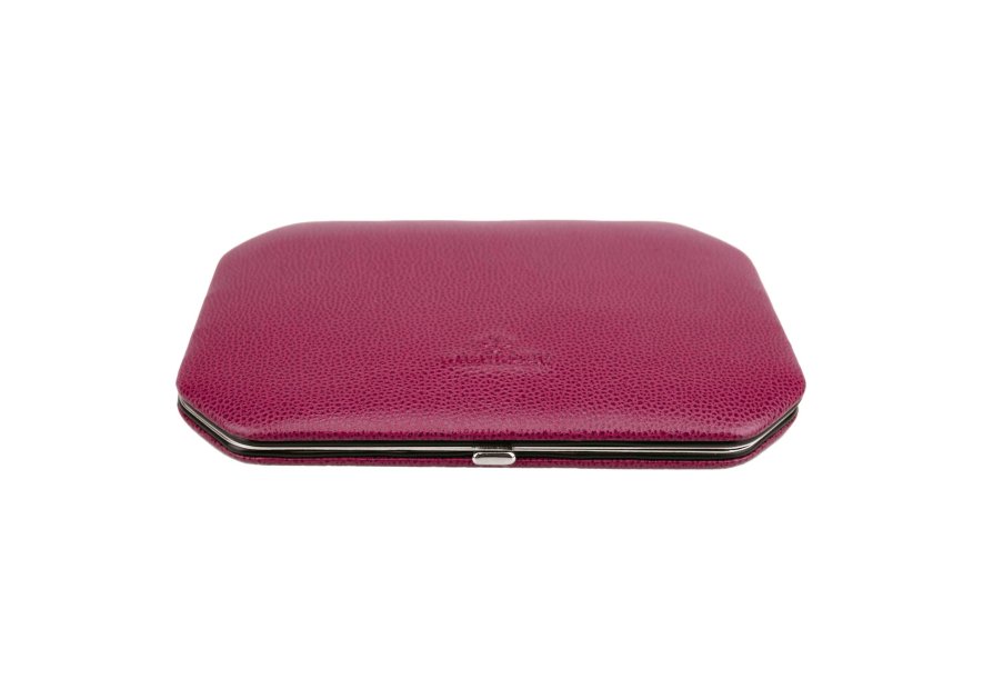 sacher 3862 - CUIR DE VACHETTE - BERRY trousse manucure windrose octogonale trousse manucure