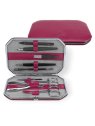 sacher 3862 - CUIR DE VACHETTE - BERRY trousse manucure windrose octogonale trousse-manucure