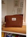 hindbag LEON - COTON BIO - CHOCOLAT trousse de toilette hind bag leon trousses-de-toilette