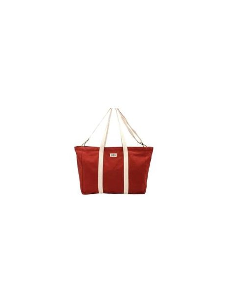 hindbag JEAN - COTON BIO - TERRACOTTA sac week-end jean sacs-de-voyage