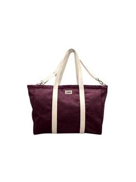 hindbag JEAN - COTON BIO - PRUNE sac week-end jean Sacs de voyage