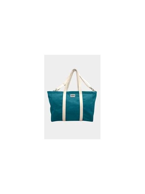 hindbag JEAN - COTON BIO - BLEU PAON sac week-end jean sacs-de-voyage