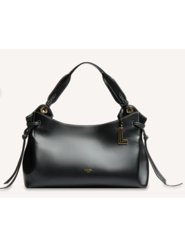 Lancel A13990 - CUIR DE VACHETTE - NOIR sac porté épaule lancel swann shopping