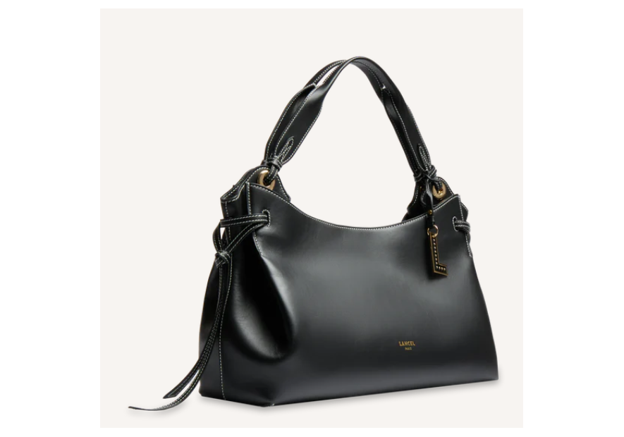 Lancel A13990 - CUIR DE VACHETTE - NOIR sac porté épaule lancel swann shopping