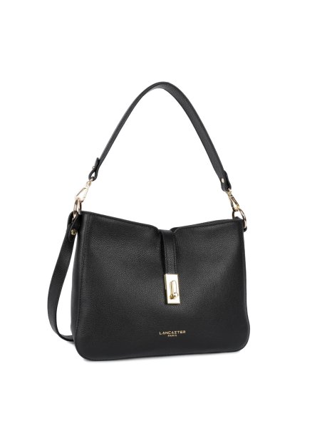 Lancaster 547-81 - CUIR DE VACHETTE - NOIR sac besace m lancaster milano horizon Sacs à mains