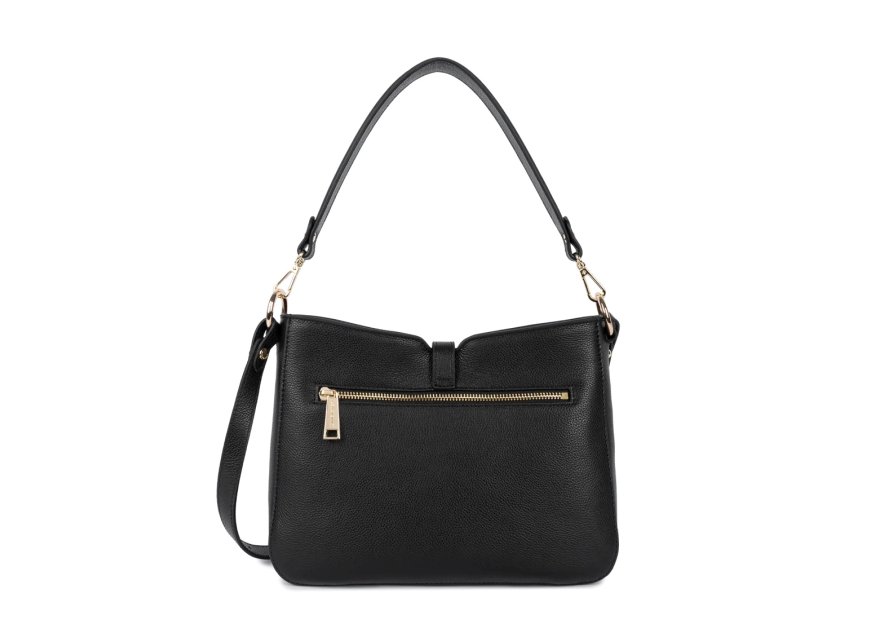 Lancaster 547-81 - CUIR DE VACHETTE - NOIR sac besace m lancaster milano horizon Sacs à mains