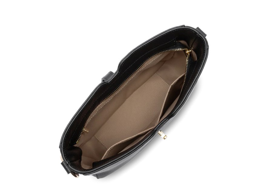 Lancaster 547-81 - CUIR DE VACHETTE - NOIR sac besace m lancaster milano horizon Sacs à mains