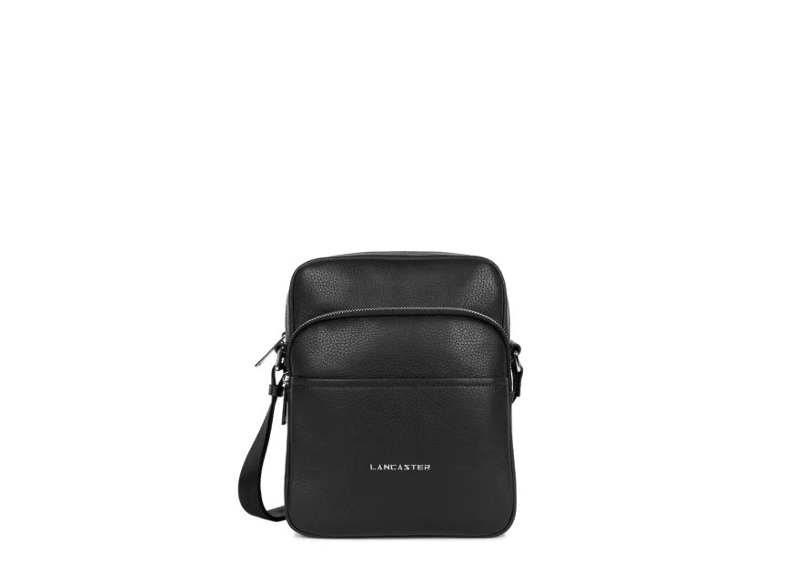 Lancaster 370-35 - CUIR DE VACHETTE - NOIR sac homme lancaster gentlemen harry sac h zip