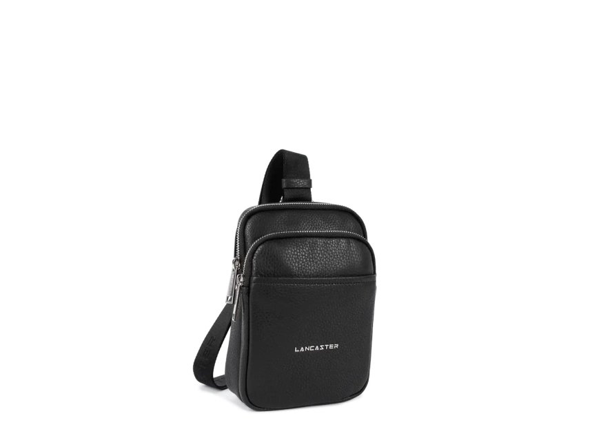 Lancaster 370-37 - CUIR DE VACHETTE - NOIR sac homme holster lancaster gentlemen harry sac h zip