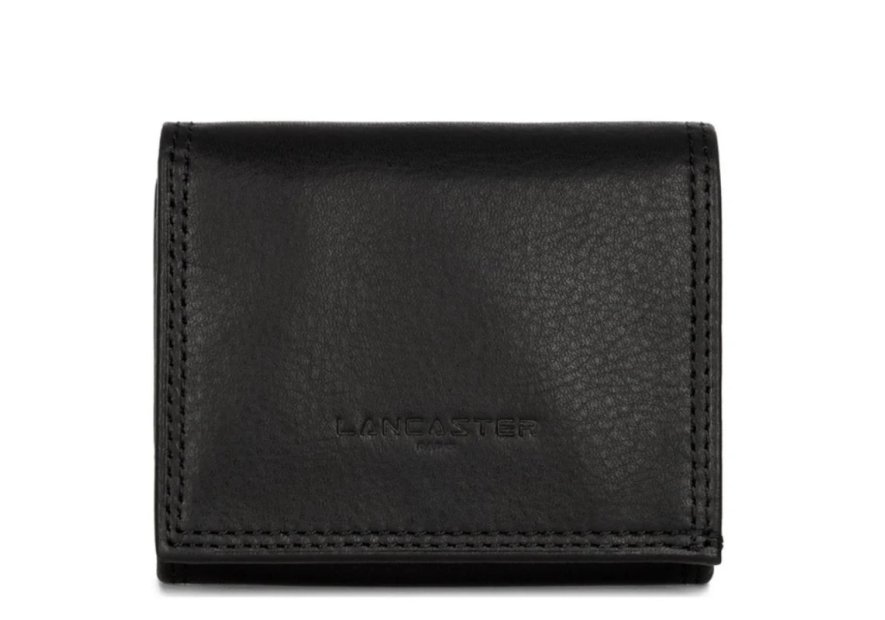 Lancaster 120-44 - CUIR DE VACHETTE - NOIR porte monnaie billet boite lancaster soft vintage pmpb
