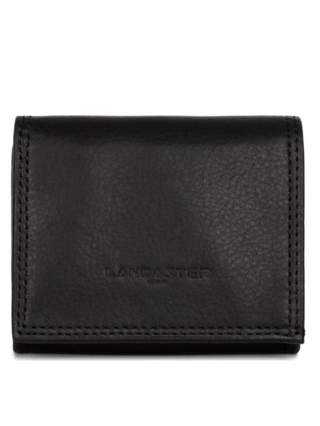 Lancaster 120-44 - CUIR DE VACHETTE - NOIR porte monnaie billet boite lancaster soft vintage pmpb