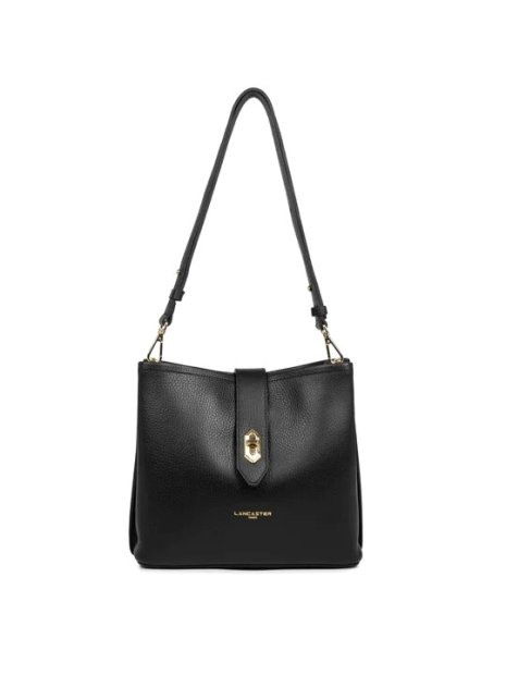 Lancaster 470-62 - CUIR DE VACHETTE - NOIR lancaster-top double-besace sacs-a-mains