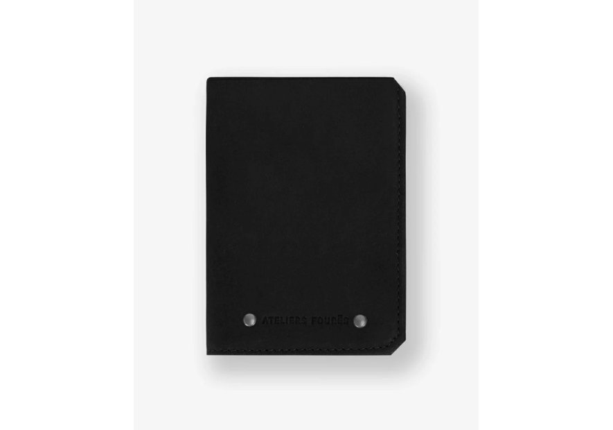 Les Ateliers Foures 949 - CUIR DE VACHETTE - NOIR portefeuille cuir les ateliers fourès achille Portefeuille Homme