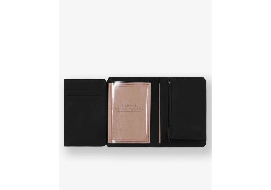 Les Ateliers Foures 949 - CUIR DE VACHETTE - NOIR portefeuille cuir les ateliers fourès achille Portefeuille Homme