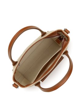 Lancaster 518-049 - COTON - BEIGE COGNAC sac porté main s lancaster canvas kba Sacs à mains