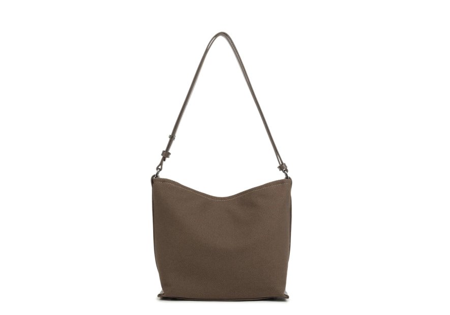 Lancaster 518-051 - COTON CUIR - MARRON sac seau s lancaster canvas kba Sacs à mains