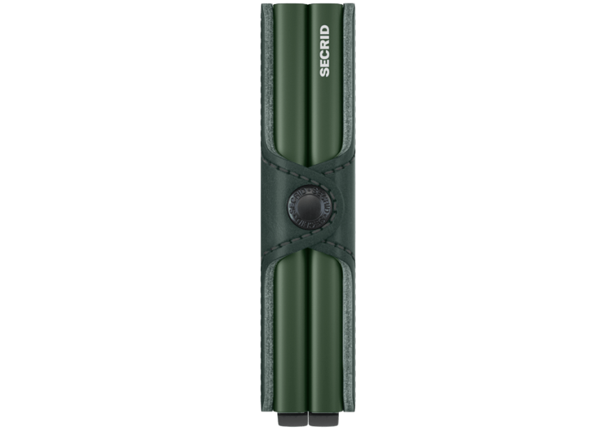 Secrid TO - CUIR DE VACHETTE - GREEN porte cartes twinwallet aluminium et cuir porte cartes