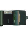 Secrid TO - CUIR DE VACHETTE - GREEN porte cartes twinwallet aluminium et cuir porte-cartes