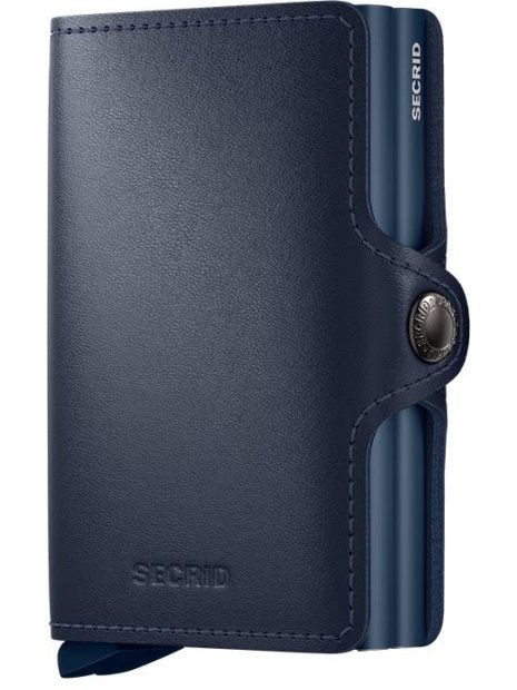 Secrid TO - CUIR DE VACHETTE - NAVY/NAV porte cartes twinwallet aluminium et cuir porte-cartes
