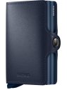 Secrid TO - CUIR DE VACHETTE - NAVY/NAV porte cartes twinwallet aluminium et cuir porte-cartes