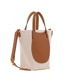 Longchamp 10368HJG - TOILE/CUIR - CARAMEL sac cabas longchamp le foilonne toile Sacs à mains