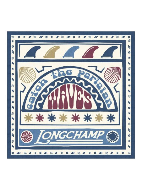 Longchamp 50670GSO carré de soie 50x50 cm longchamp parisian waves carre de soie