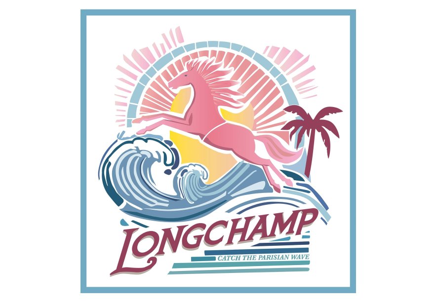 Longchamp 50671GSO - SOIE - RAINBOW carré de soie 70x70 cm longchamp surf carre de soie