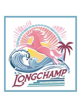 Longchamp 50671GSO carré de soie 70x70 cm longchamp surf carre de soie