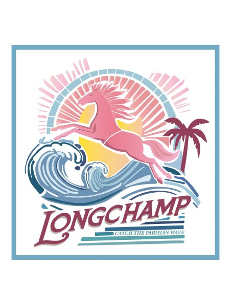 Longchamp 50671GSO - SOIE - RAINBOW carré de soie 70x70 cm longchamp surf carre de soie