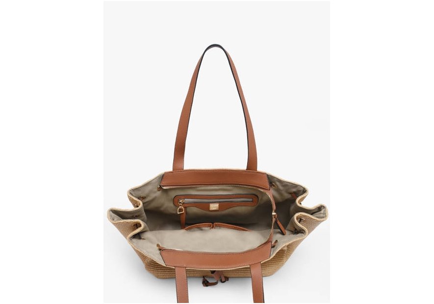 etrier EBRS150L - PAILLE/CUIR - CAMEL sac cabas l etrier brumby shopping