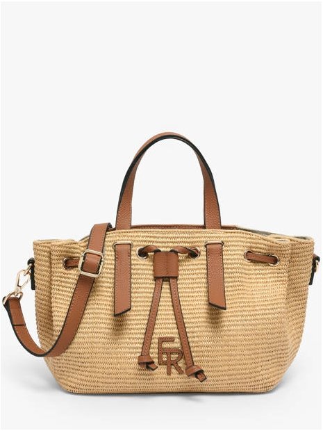 etrier EBRS150S - PAILLE/CUIR - CAMEL sac porte main s étrier brumby sacs-a-mains