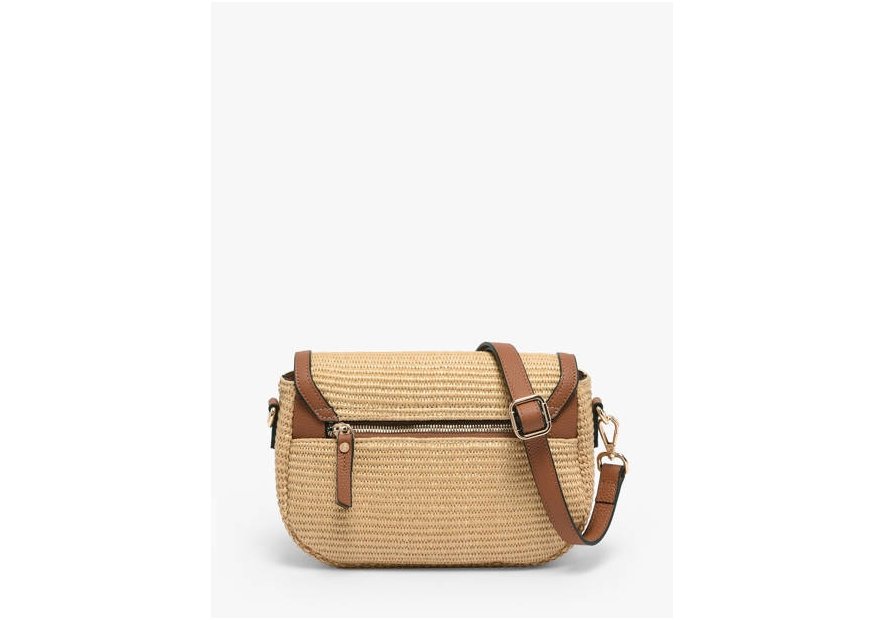 etrier EBRS198M - PAILLE/CUIR - CAMEL sac à main porté travers etrier brumby Sacs à mains