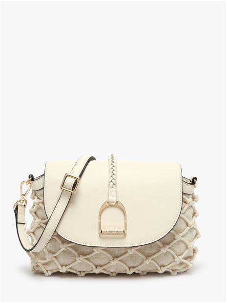 etrier ESAR206M - TOILE/CUIR - CRAIE sac porté travers étrier sahara sacs-a-mains