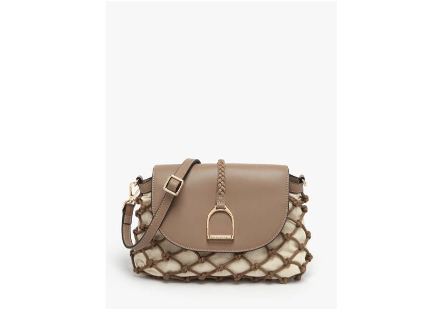 etrier ESAR206M - TOILE/CUIR - MOCHA sac porté travers étrier sahara Sacs à mains