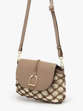 etrier ESAR206M - TOILE/CUIR - MOCHA sac porté travers étrier sahara Sacs à mains