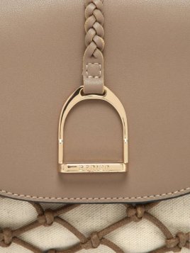 etrier ESAR206M - TOILE/CUIR - MOCHA sac porté travers étrier sahara Sacs à mains