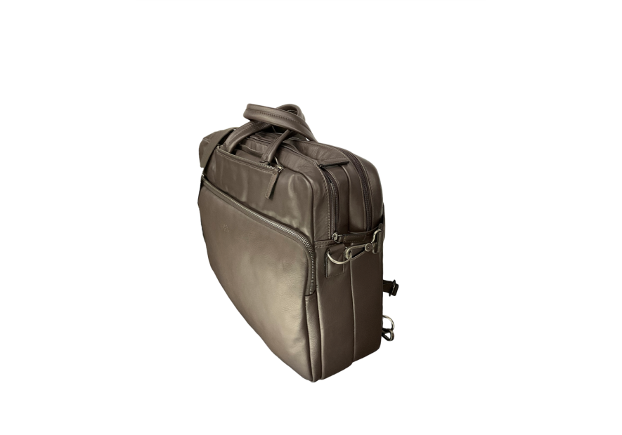 Katana 81617 - CUIR DE VACHETTE - CHOCO katana porte document/ sac à dos en cuir Sac business