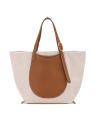 Longchamp 10366HJG - TOILE/CUIR - CARAMEL cabas longchamp le foulonné toile sac-a-main-shopping-toile-ou-cuir