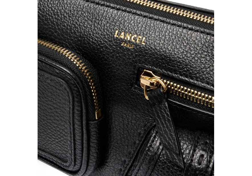 Lancel A14037 - CUIR DE VACHETTE - NOIR sac multipoches s lancel premier flirt Sacs à mains