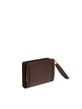 Lancel A11136 - CUIR DE VACHETTE - NOIX Premier Flirt de Lancel - Portefeuille compact pmpb femme