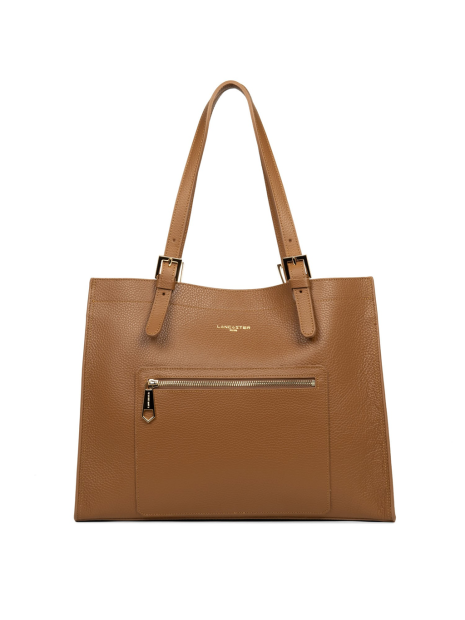 Lancaster 470-24 Foulonné Double - Sac cabas épaule sac-a-main-shopping-toile-ou-cuir