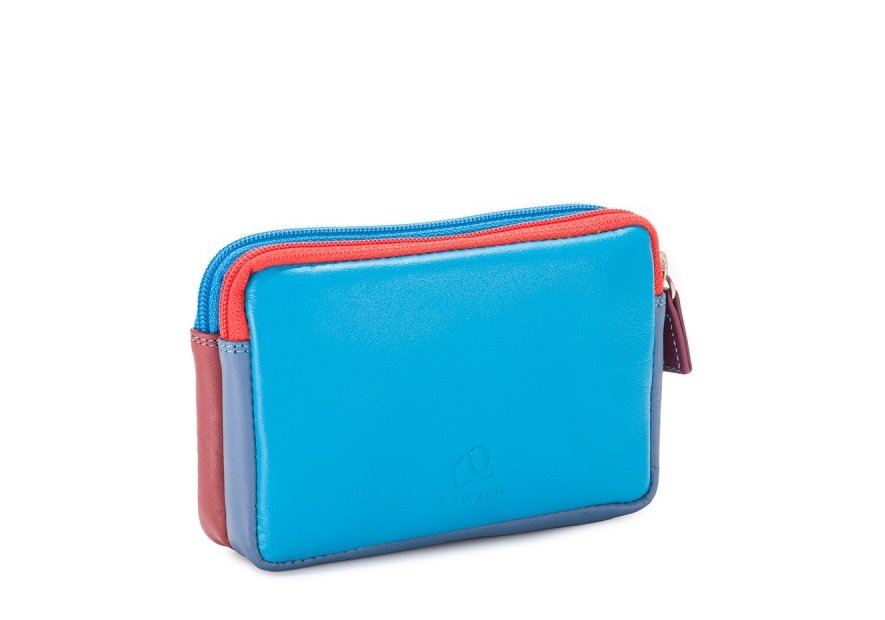 mywalit 1265 porte-monnaie à double zip en cuir petit format Porte-monnaie Femme