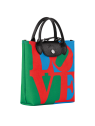 Longchamp 10227/BBA longchamp x robert indiana - porté rabat sac-a-main-shopping-toile-ou-cuir