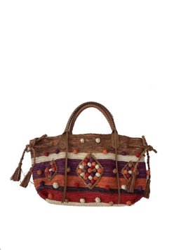 Gerard Darel 24GD RAPHIA/453 sac porté main 24 heures raphia gérard darel multi Sacs à mains