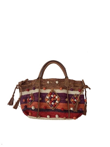 Gerard Darel 24GD RAPHIA/453 sac porté main 24 heures raphia gérard darel multi sacs-a-mains