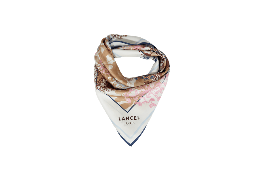 Lancel A11707 carré de soie 70x70cm feux d’artifice carre de soie