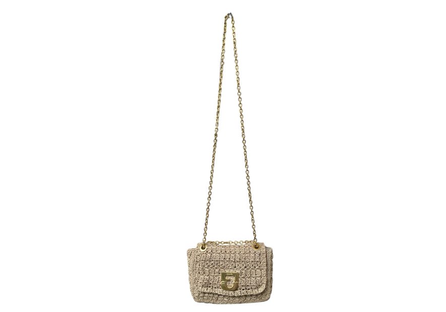 Gerard Darel LE MINI FANNY/454 sac rabat le mini fanny raphia Sacs à mains