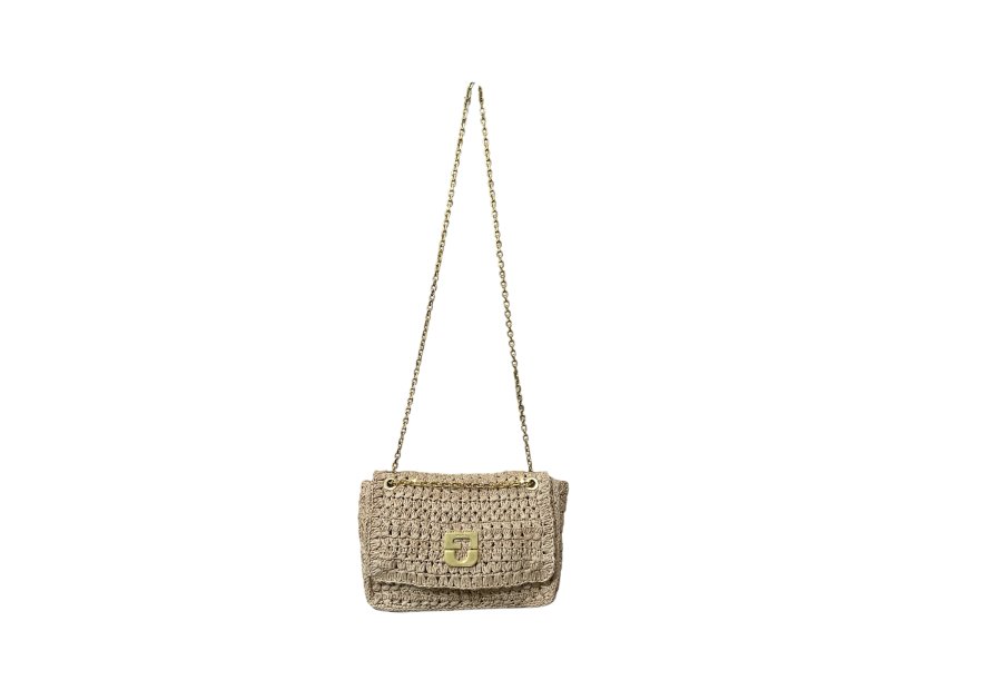 Gerard Darel LE MINI FANNY/454 sac rabat le mini fanny raphia Sacs à mains